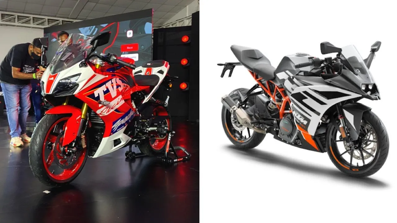 2021 TVS Apache RR310 And KTM RC390 Three Quarter