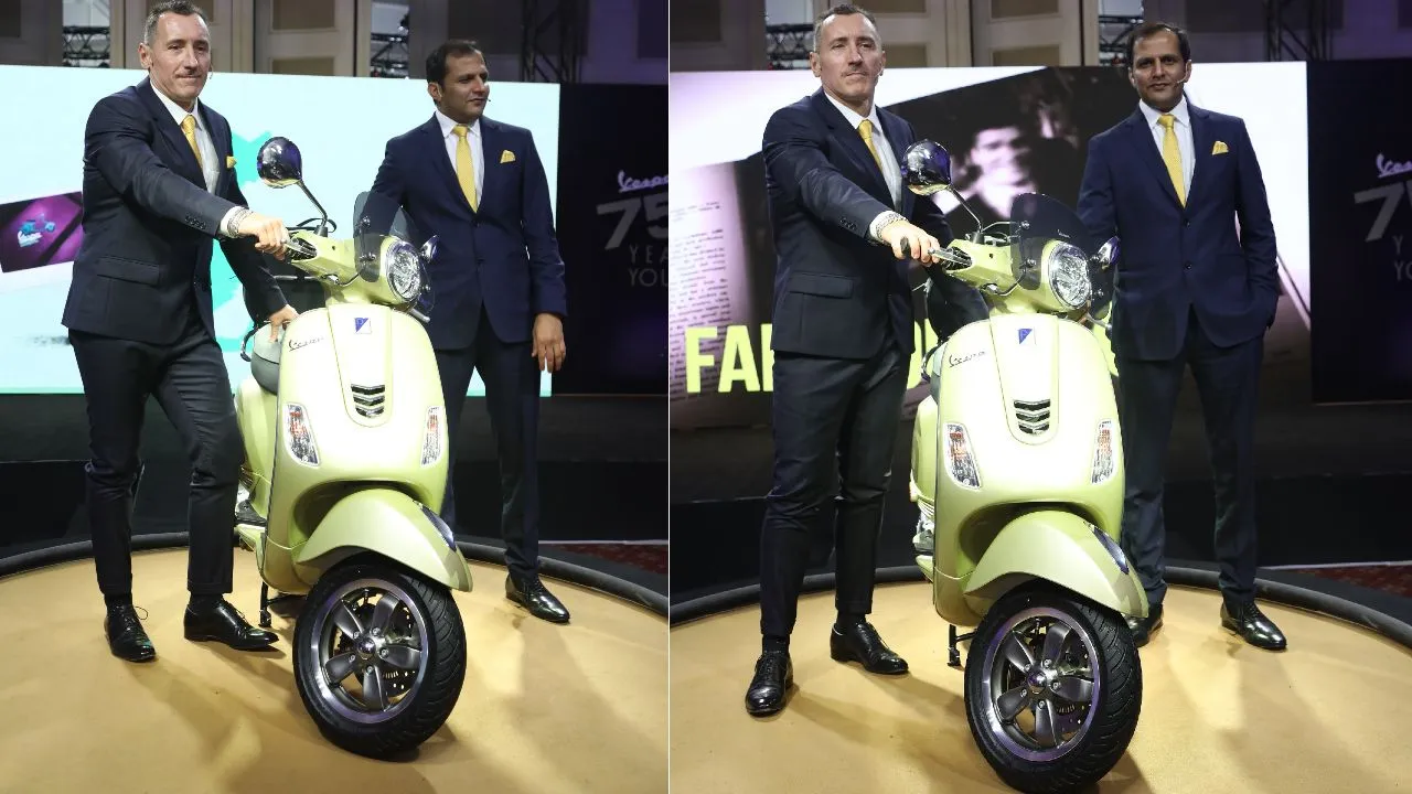 75th Anniversary Limited Edition Vespa 125 And 150 Full Frnt Shot Static