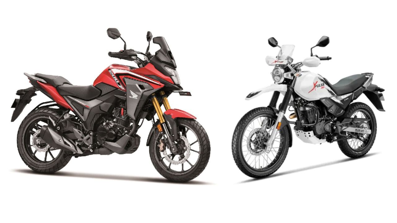 Honda Cb200X And Hero Xpulse 200 Three Quarter Static Honda Cb200X And Hero Xpulse 200 Three Quarter Static