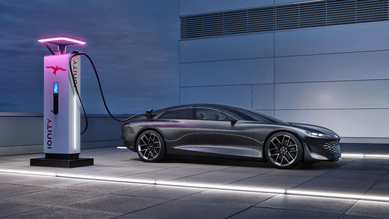 Audi Grandsphere Concept At Charging Station Static