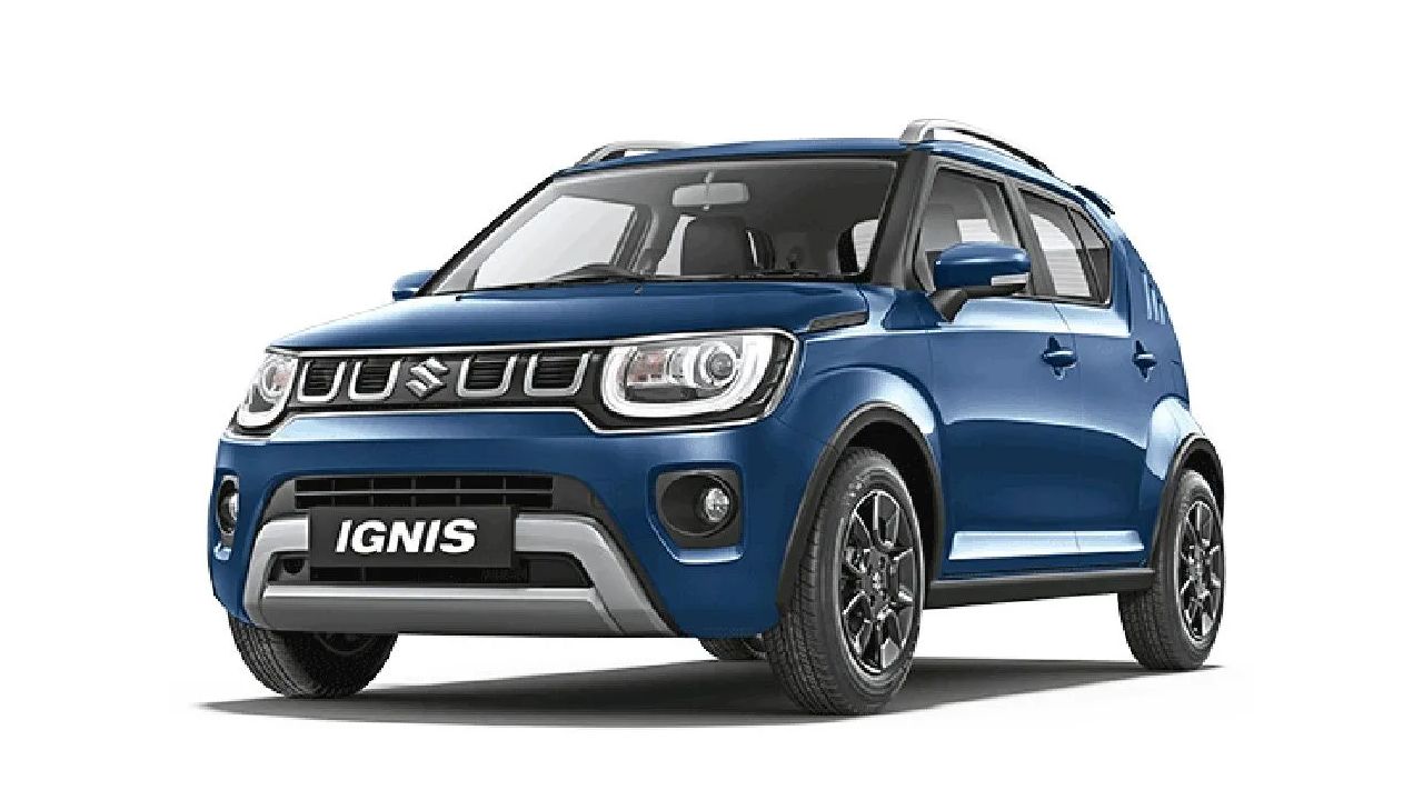 Maruti Suzuki Ignis Front Three Quarter Blue Static