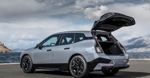 BMW iX rear left quarter silver bodypaint