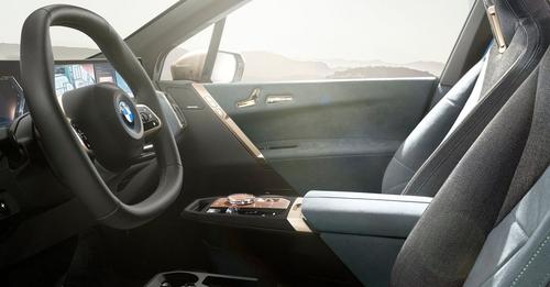 BMW iX seats zoomed in