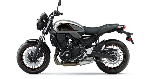 Kawasaki Z650RS left profile in moondust gray bodypaint