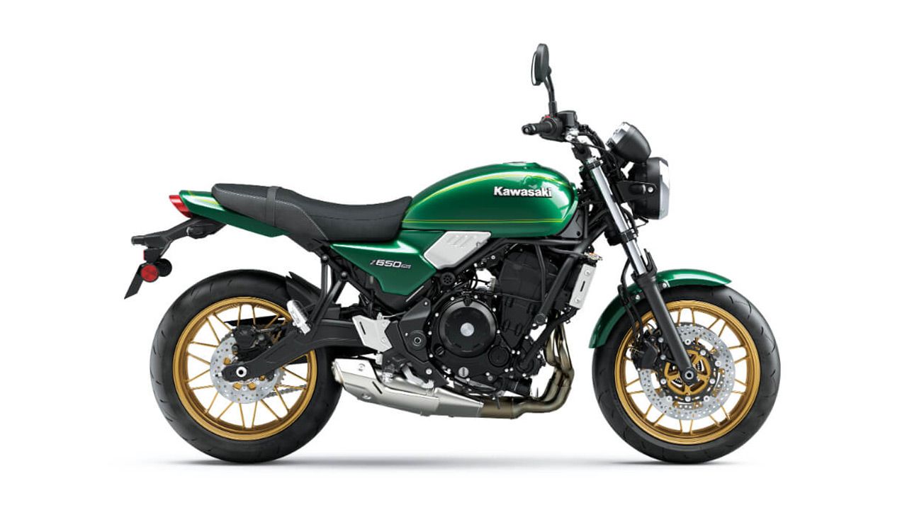 Kawasaki Z650RS right profile green bodypaint