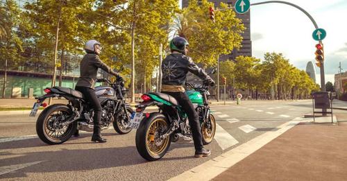 Kawasaki Z650RS twin rear profile