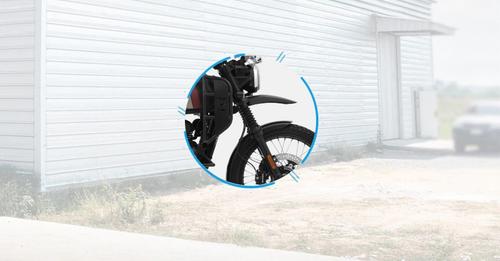 Yezdi Adventure Front Suspension View