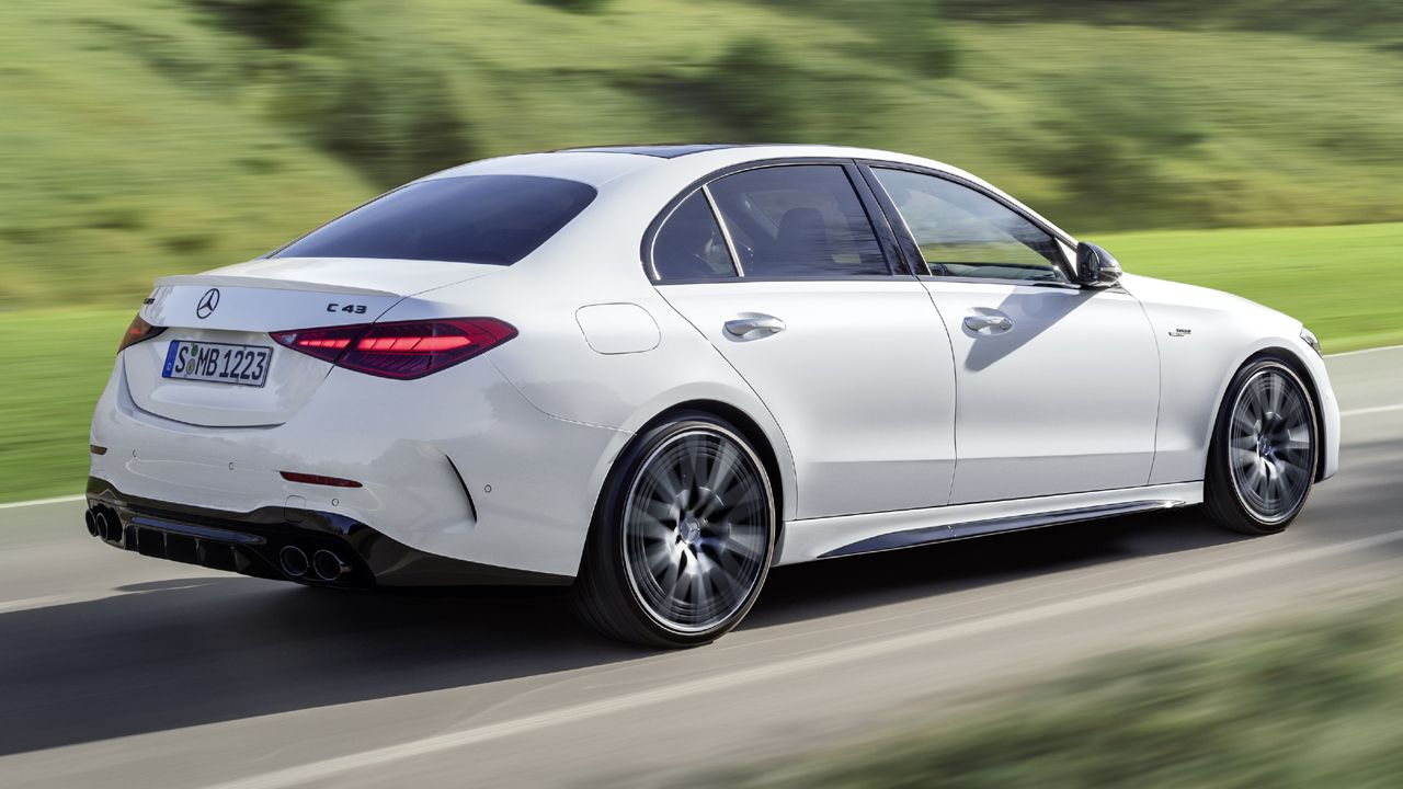 2022 Mercedes AMG C 43 Rear Quarter Motion