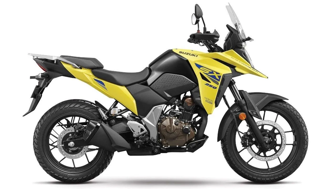 Suzuki V Strom SX Yellow Side Profile