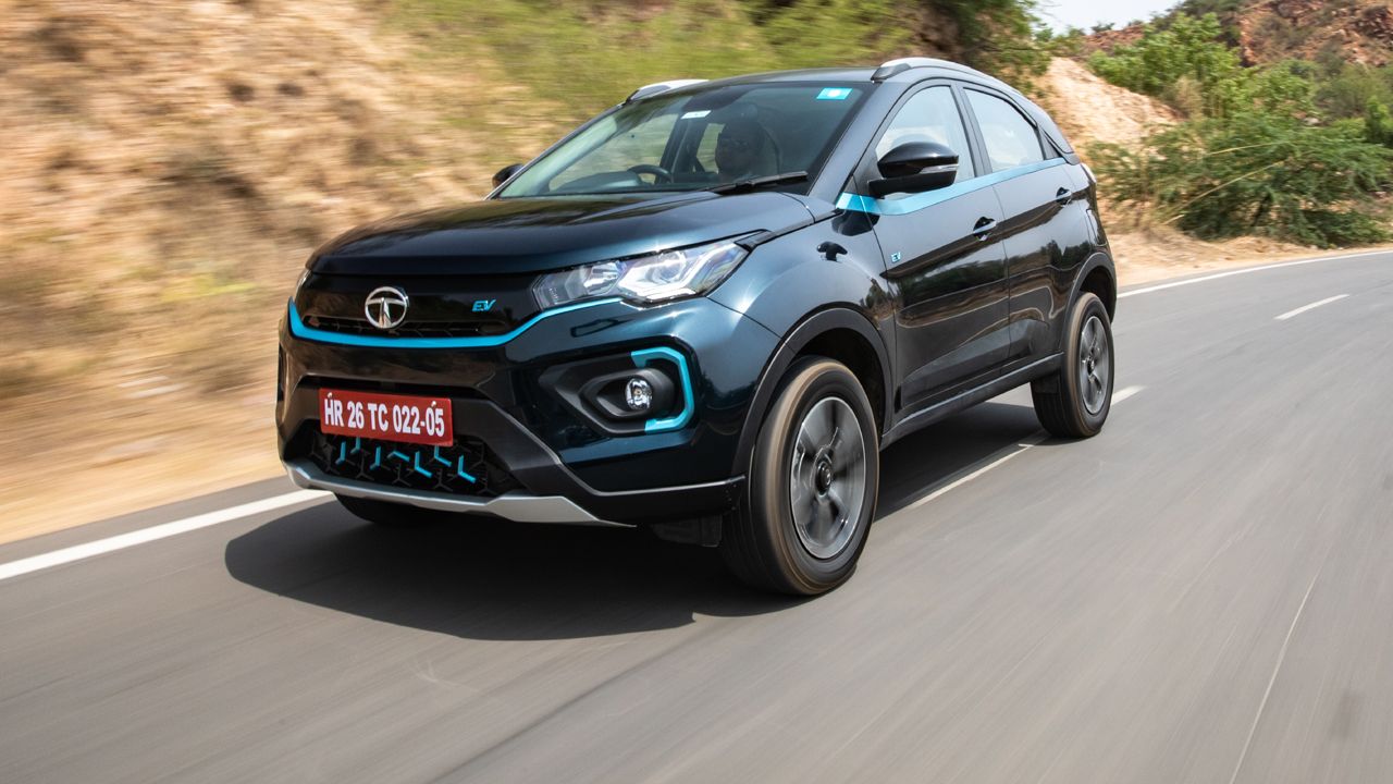 Tata Nexon EV Max Front Quarter Motion1