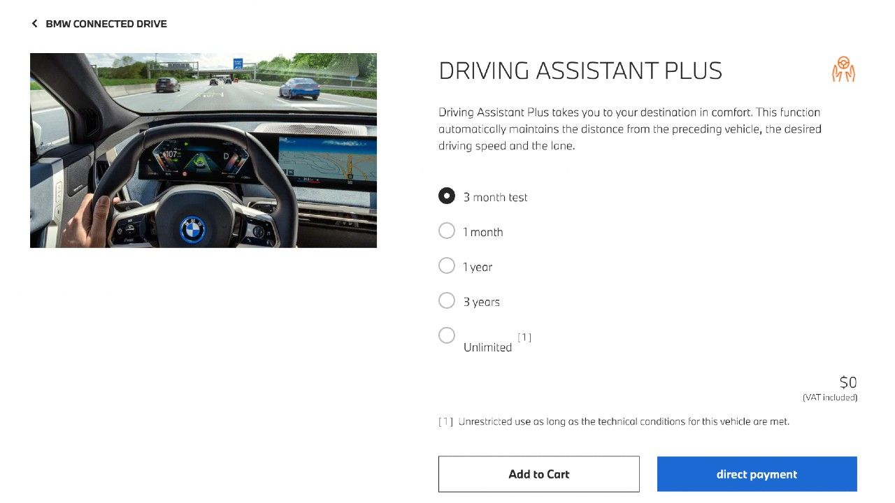 BMW ConnectedDrive Store Driving Assistant Plus
