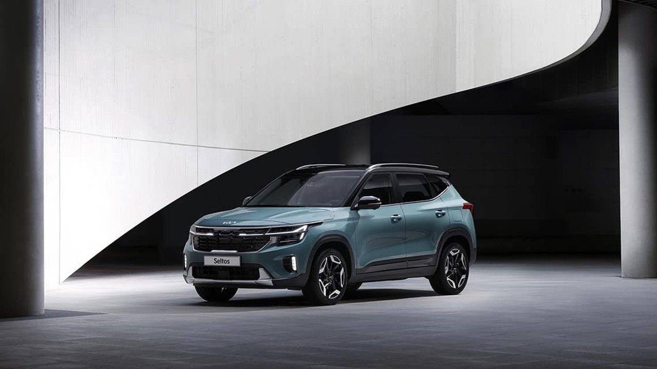 Kia Seltos Facelift Front Three Fourth