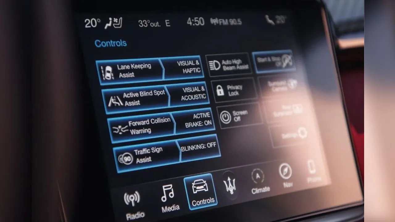Maserati Levante Infotainment System Main Menu