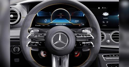 Mercedes Benz AMG E63 Steering Close Up