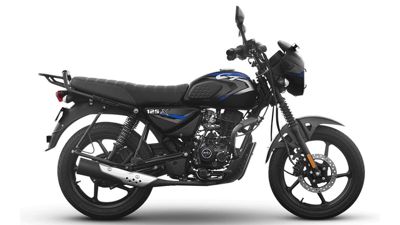 Bajaj CT 125X Ebony Black With Blue Decals