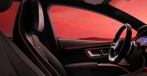 Mercedes Benz AMG EQS Driver View Of Steering Console And Instrumentation