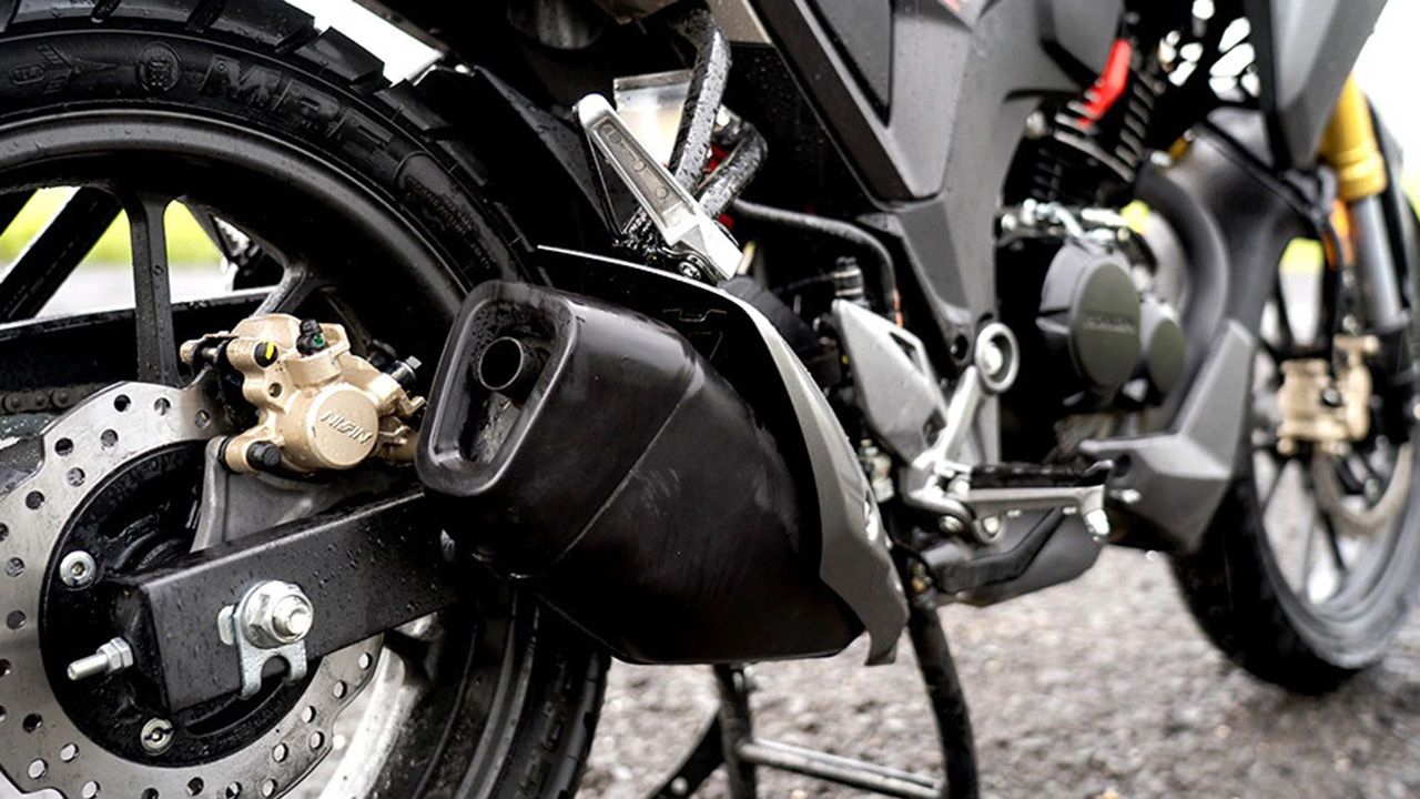 Honda CB200X Exhaust View