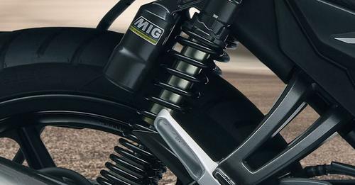 TVS Apache RTR 160 Rear Suspension View