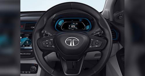Tata Tiago EV Steering Close Up
