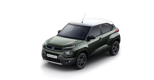 Tata Punch Foliage Green With White Roof