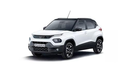 Tata Punch Orcus White With Black Roof