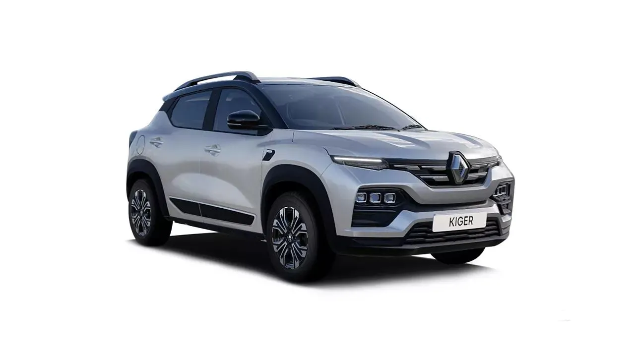 Renault Kiger Moonlight Silver with Black Roof