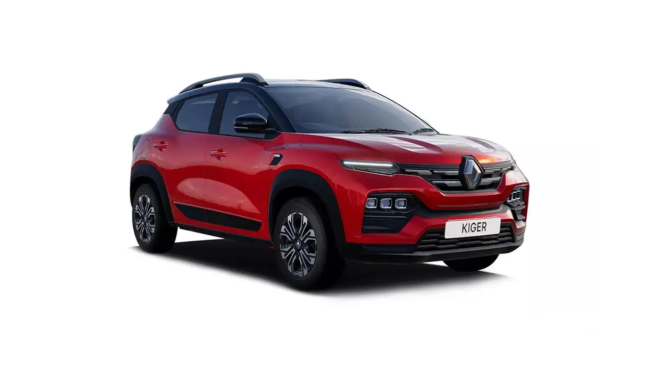 Renault Kiger Radiant Red with Black Roof