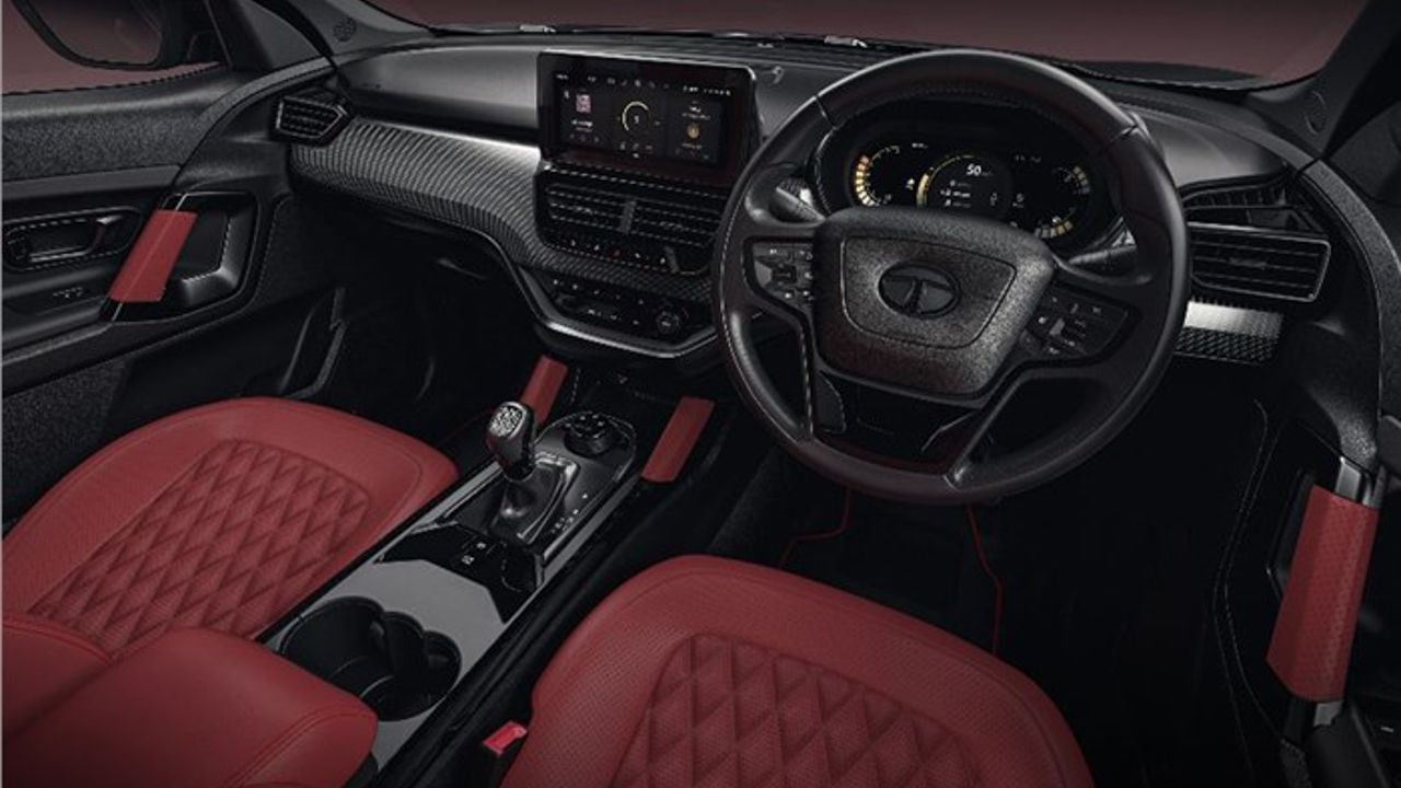 Tata Harrier Red Dark Edition Interior