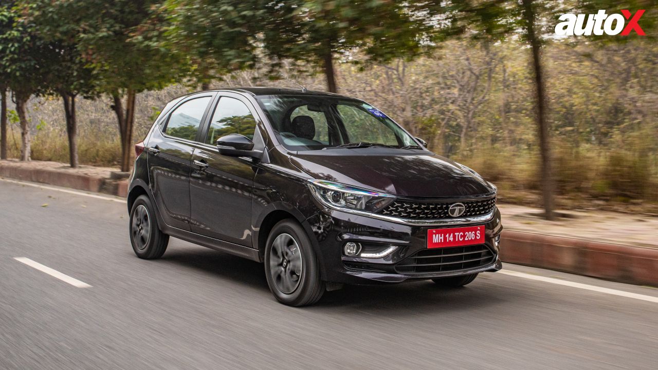 Tata Tiago Cng Side and Front View