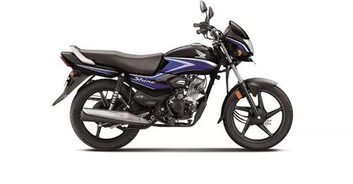 Honda Shine 100 Black with Blue Stripes