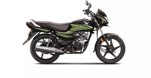 Honda Shine 100 Black with Green Stripes