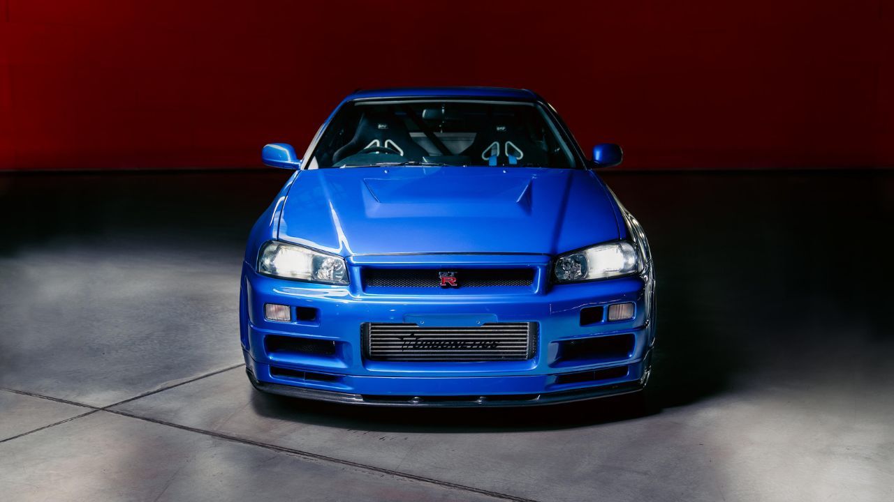 Paul Walker S Fast Furious Nissan Skyline R34 GT R Front Shot