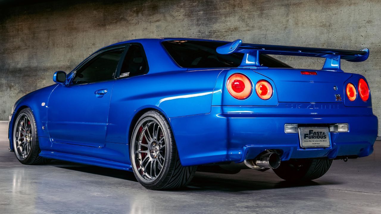 Paul Walker S Fast Furious Nissan Skyline R34 GT R Rear Shot