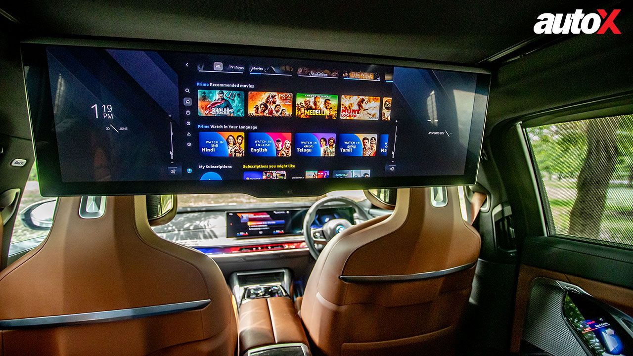 BMW I7 Front Seat Headrest Mounted Display