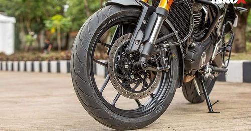 Triumph Speed 400 Front Tyre View