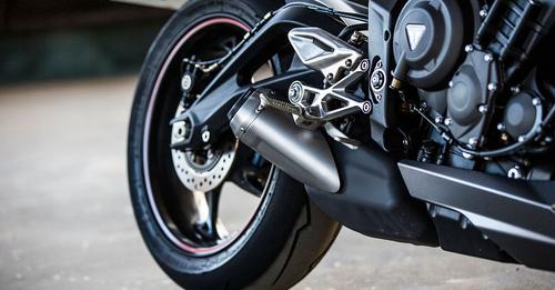 Triumph Street Triple RS Exhaust View