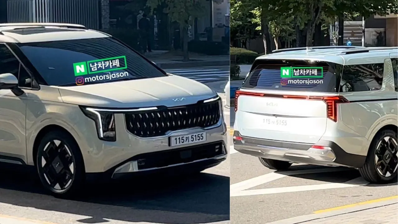 Kia Carnival Facelift Spy Shots Kia Carnival Facelift Spy Shots