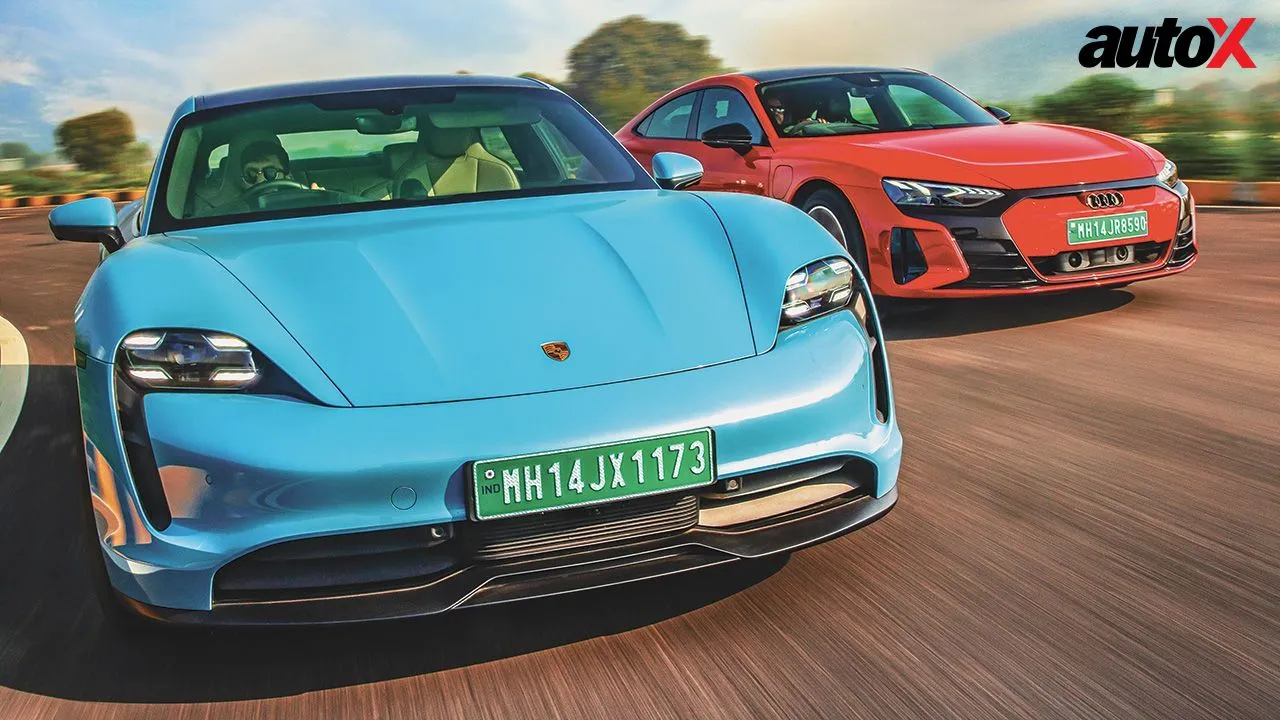 Porsche Taycan And Audi RS E Tron GT Cornering Shot2