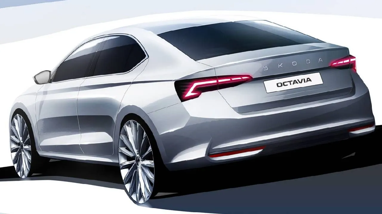 Skoda Octavia Rear Design Sketch 3