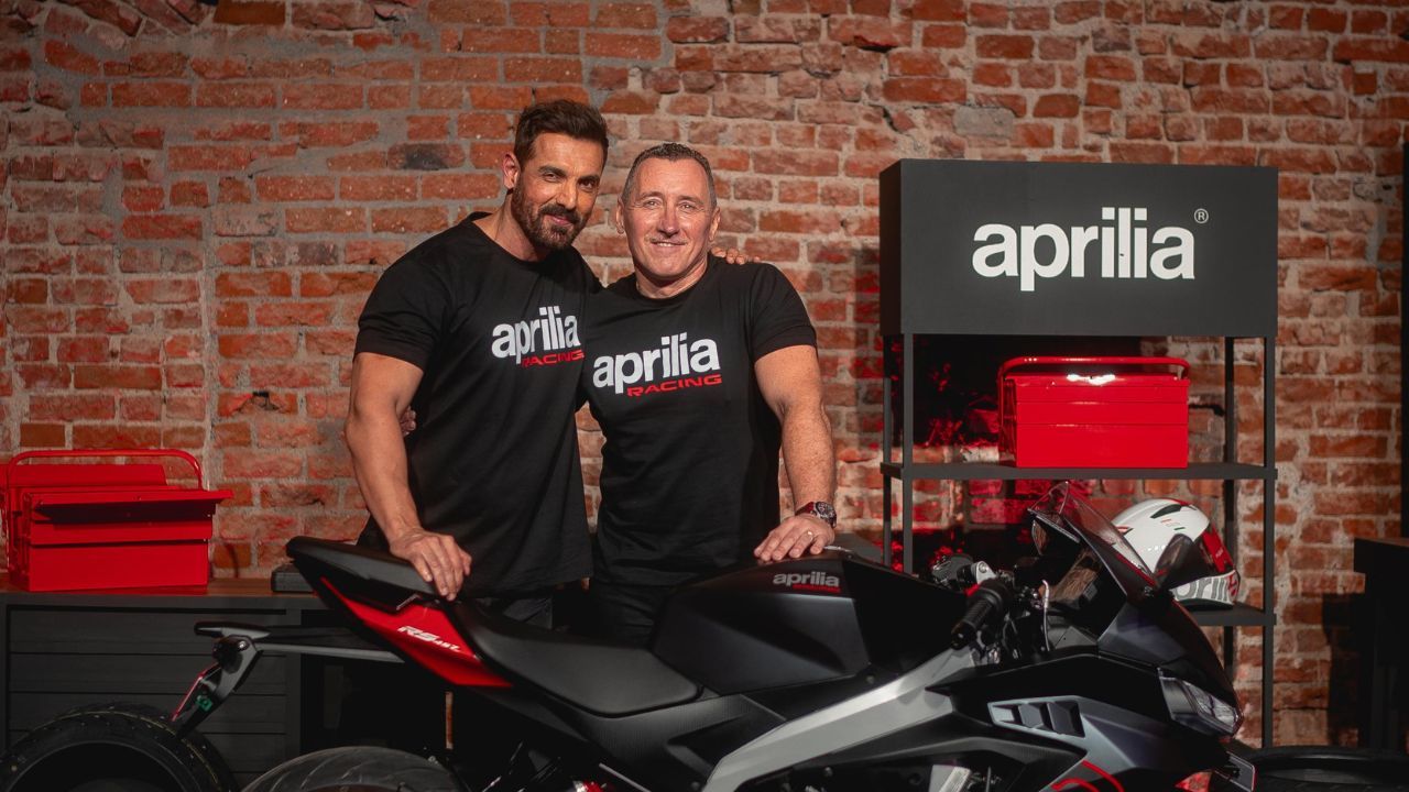 Aprila's Brand Ambassador John Abraham with Diego Graffi