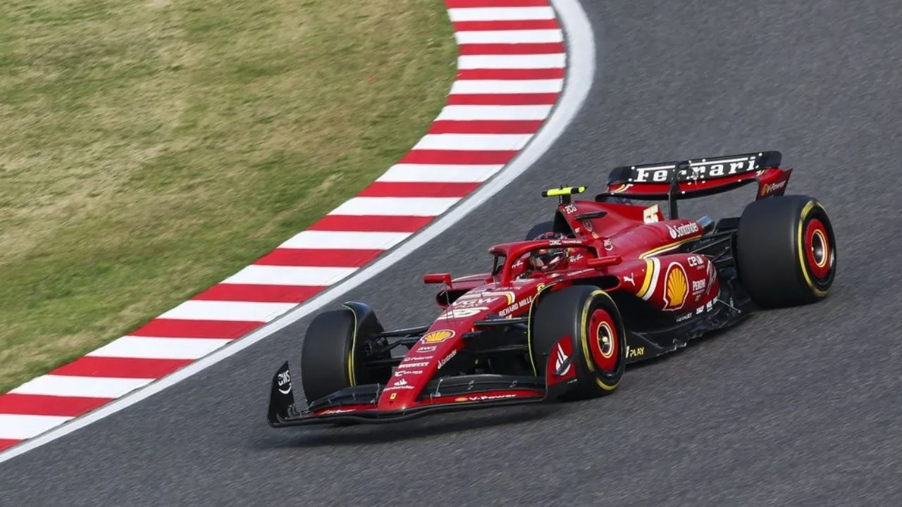 F1 Ferrari on track