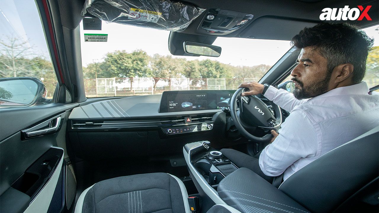 View Of Kia EV6 Steering Console And Instrumentation 