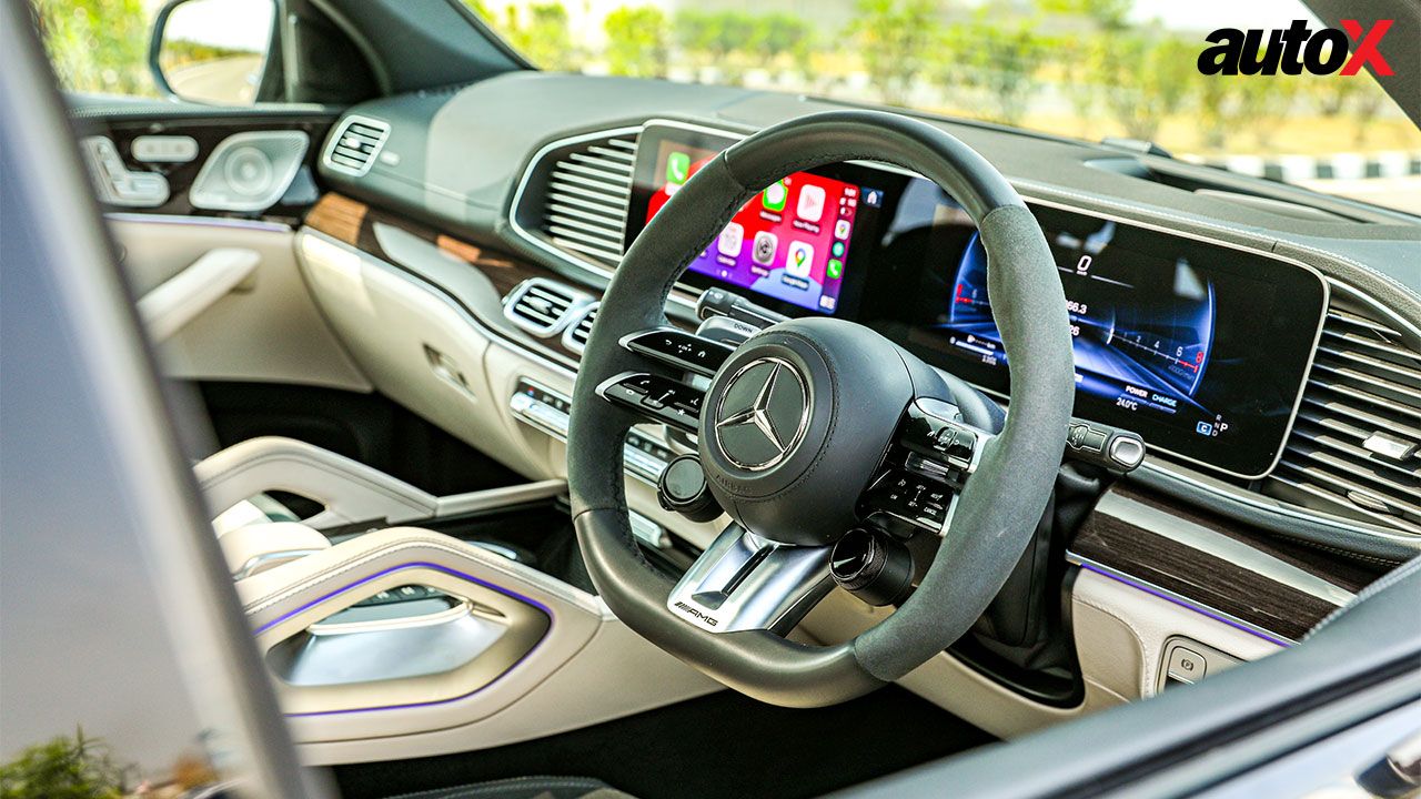 Mercedes Benz GLE 53 AMG View Of Steering Console And Instrumentation