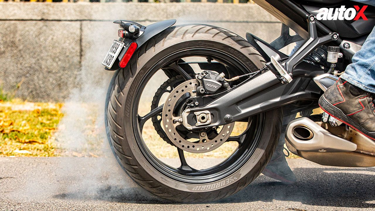 TVS Eurogrip Roadhound Tyre on Alloy Wheel
