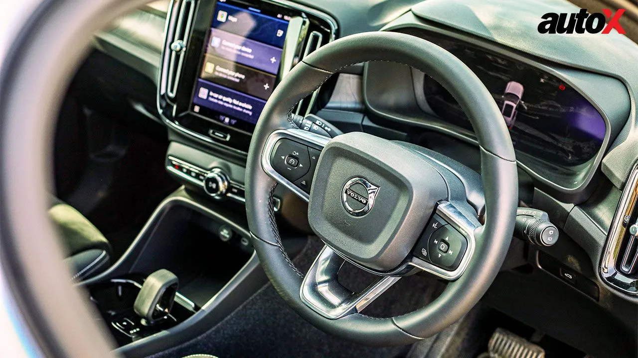 Volvo Xc40 Recharge View Of Steering Console And Instrumentation