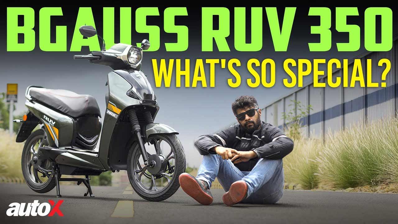 New BGauss RUV 350 Electric Scooter First Ride Review Premium Design And Features 2024 AutoX