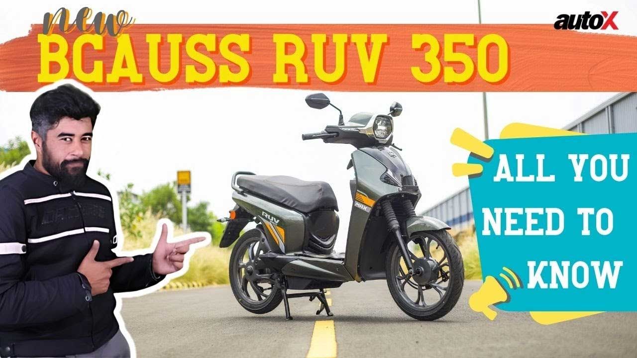 New BGauss RUV 350 Electric Scooter Launching Soon In India Detailed Walkaround 2024 AutoX