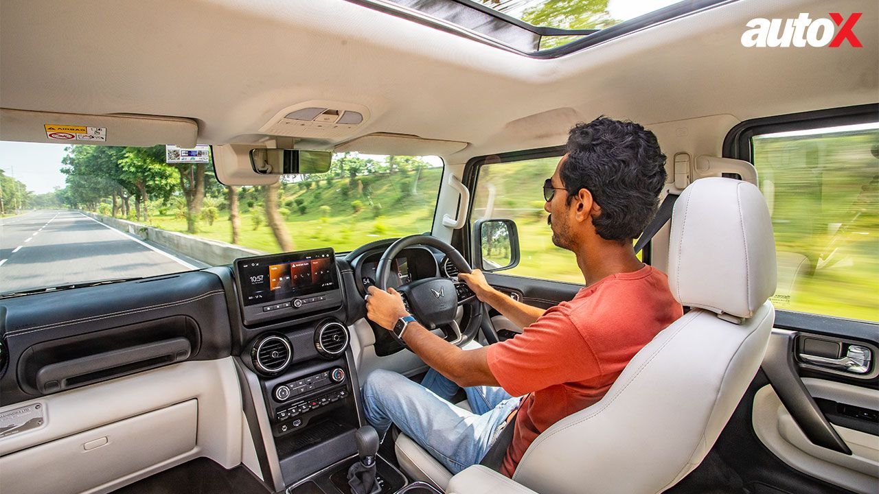 Mahindra Thar Roxx View Of Steering Console And Instrumentation