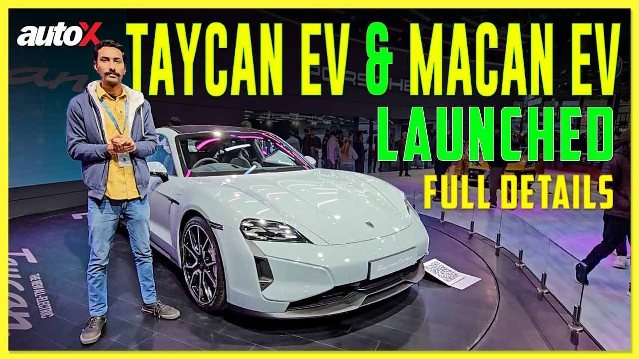 New Porsche Taycan And Macan EV 2025 All Details And Features Auto Expo 2025 India AutoX