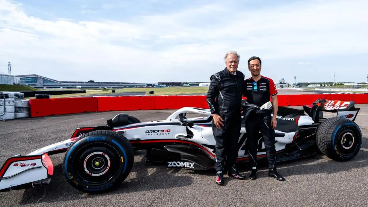 Gene Haas And Ayao Komatsu At Silverstone 1751378060807